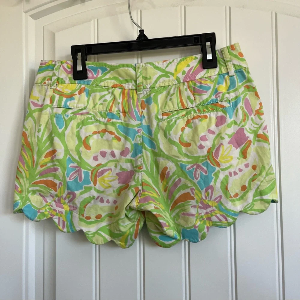 Lilly Pulitzer Women’s Elephant Ears Buttercup‎ Shorts 00 scalloped preppy